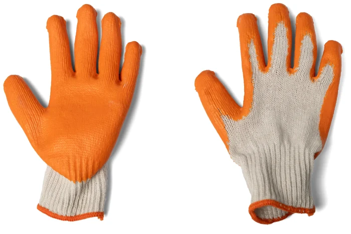 Orange Cotton Hand Glove (Half Yarn) - Normal Duty - Image 1